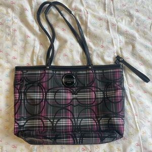 Coach plaid purse